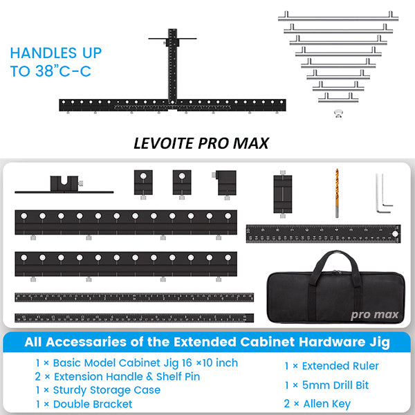 Cabinet Hardware Jig Adjustable Drill Guide