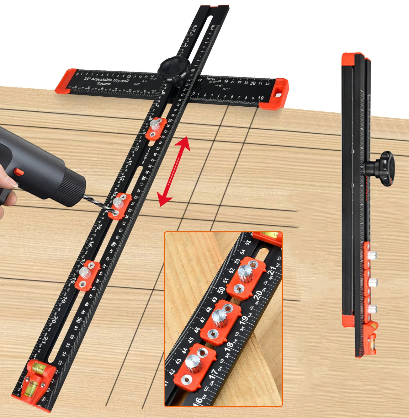 2-in-1 Drilling Positioning Ruler - Crafty Innovator