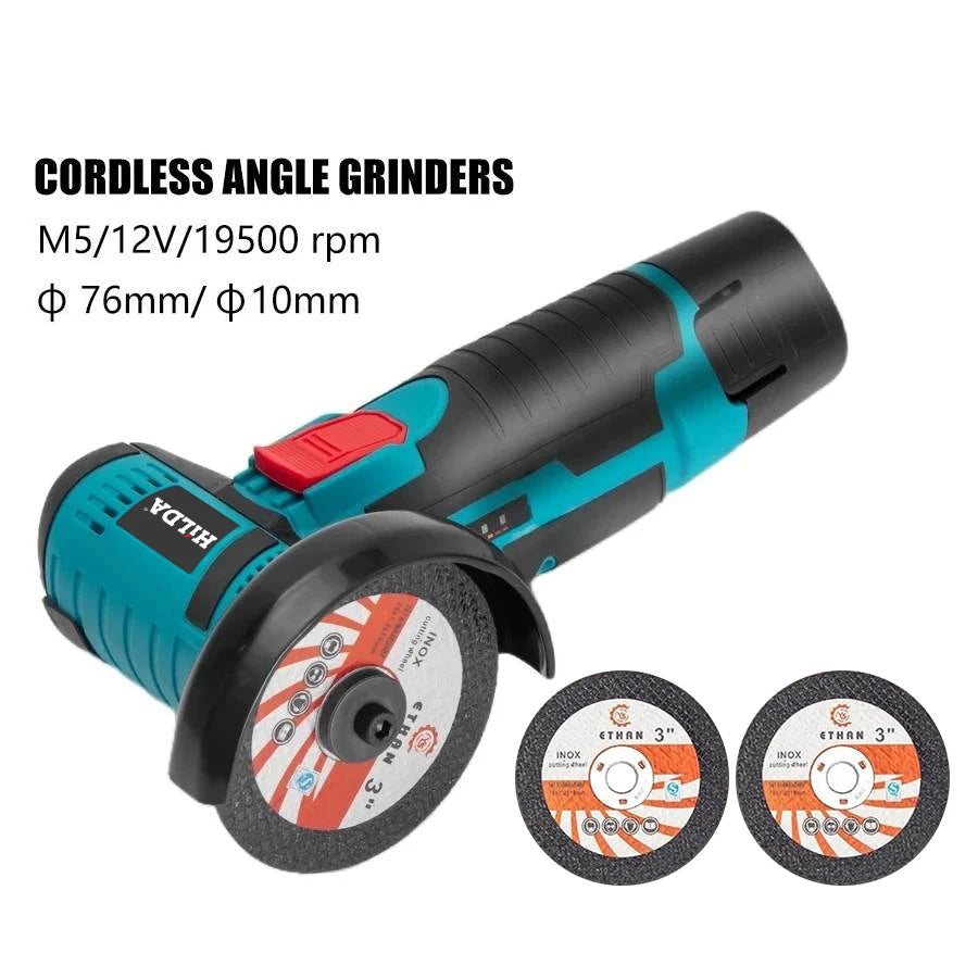 12V Cordless 3-Inch Angle Grinder