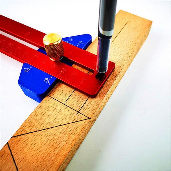 Combination Square with 45, 60, 90, 3 Different Miter