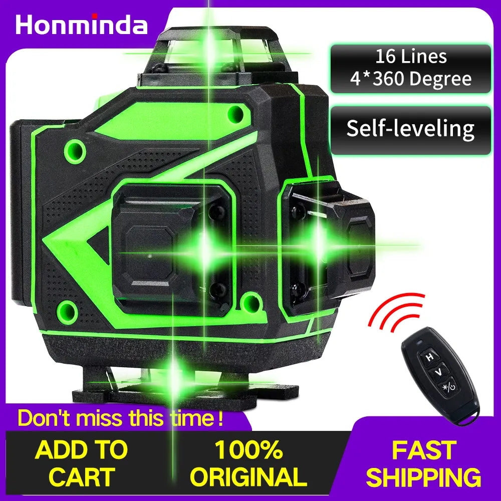 16 Lines 4D Green Laser Level - Crafty Innovator