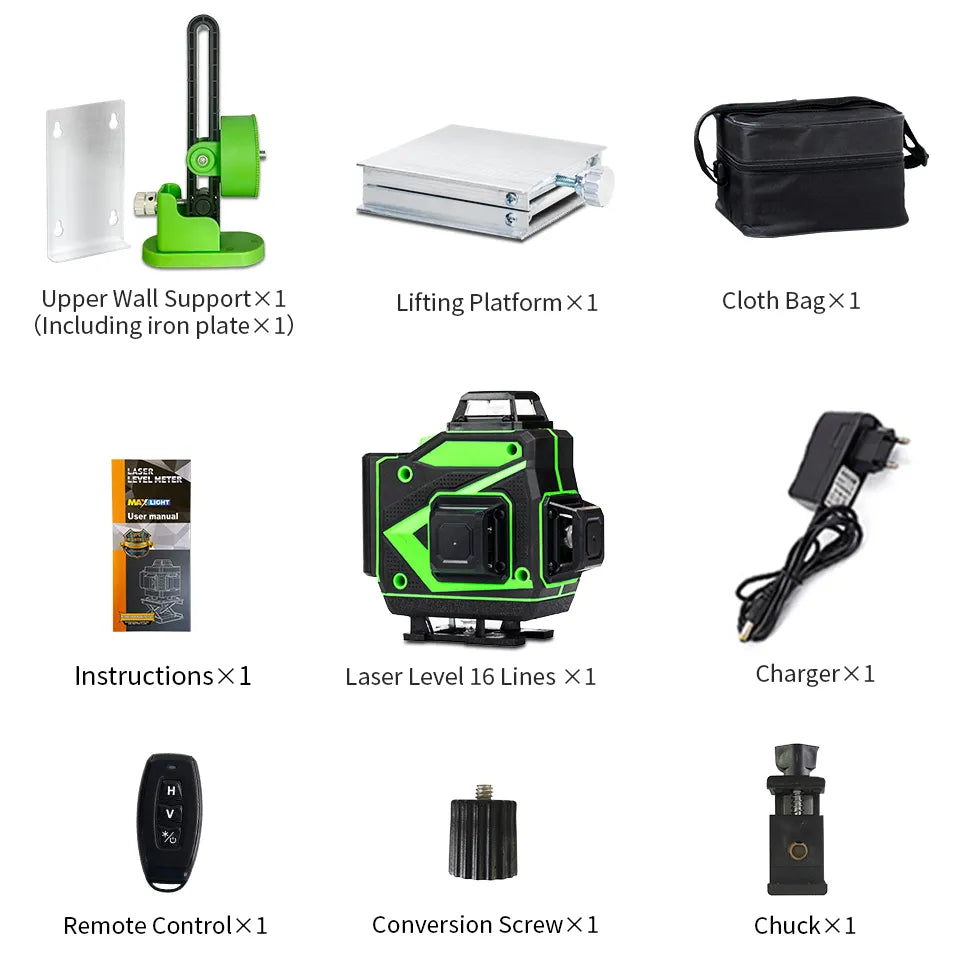 16 Lines 4D Green Laser Level - Crafty Innovator