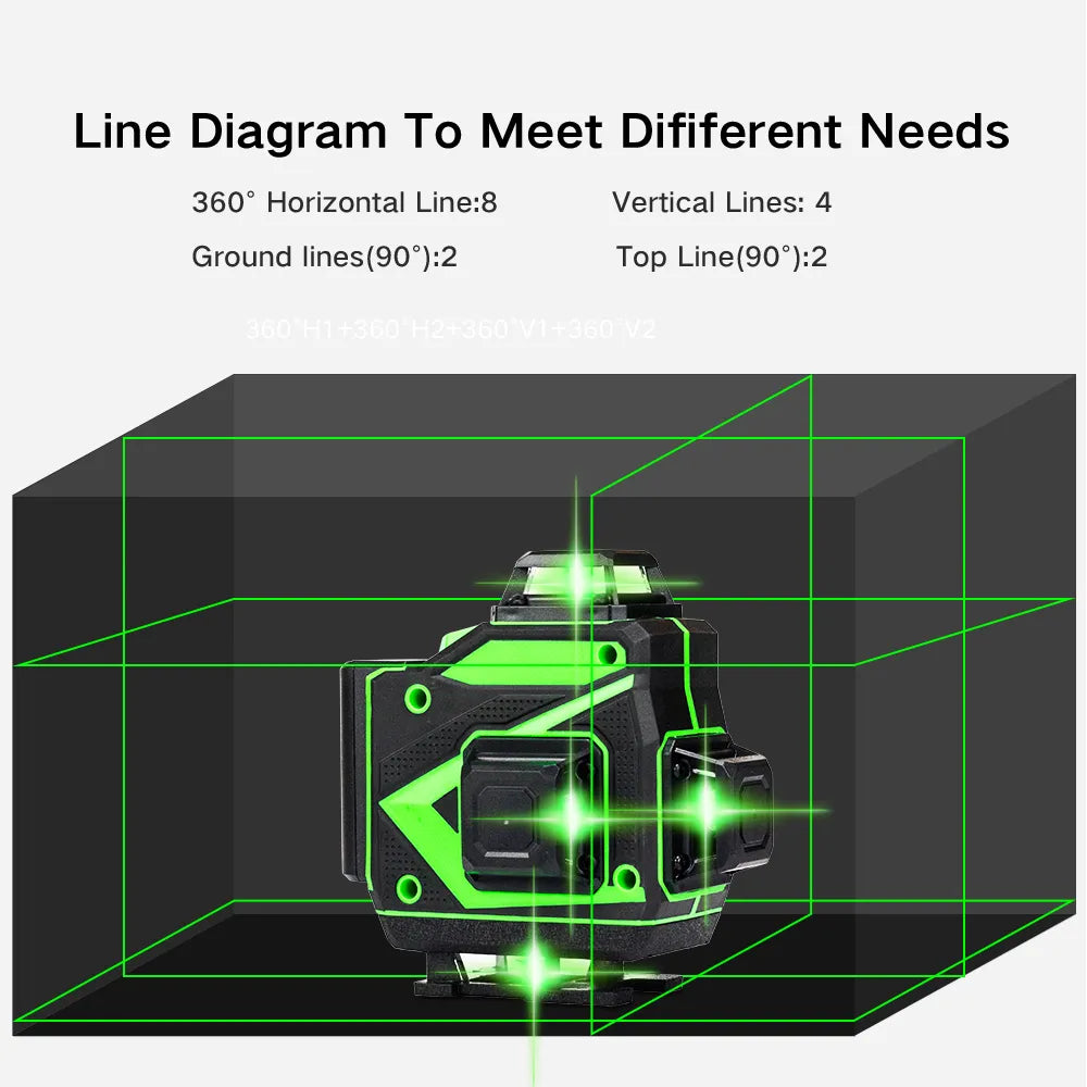 16 Lines 4D Green Laser Level - Crafty Innovator