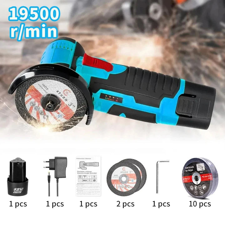 12V Cordless 3-Inch Angle Grinder